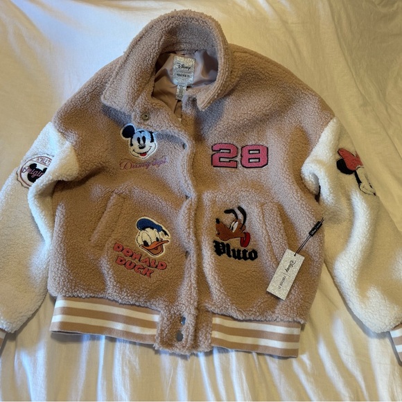 NWT Forever 21 Mickey & Friends oversized varsity jacket - Picture 2 of 6